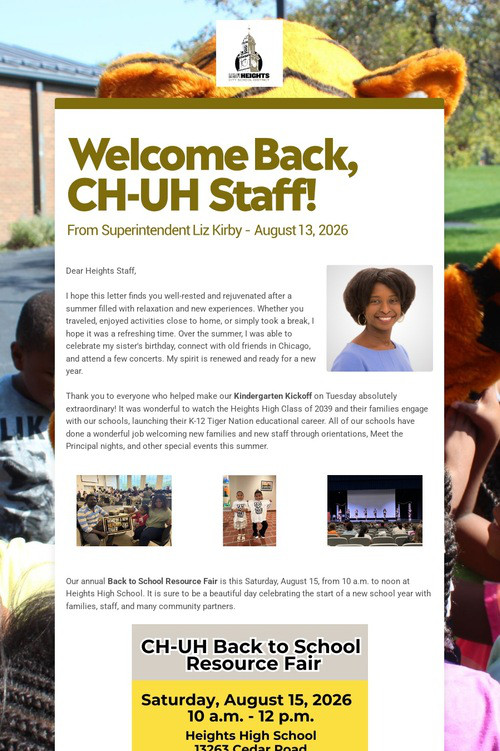 Welcome Back, CH-UH Staff!