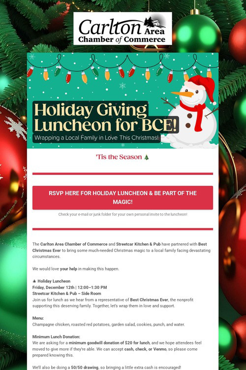Holiday Giving Luncheon for BCE!