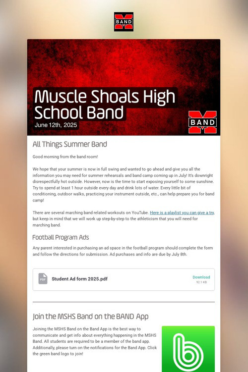 Muscle Shoals High School Band