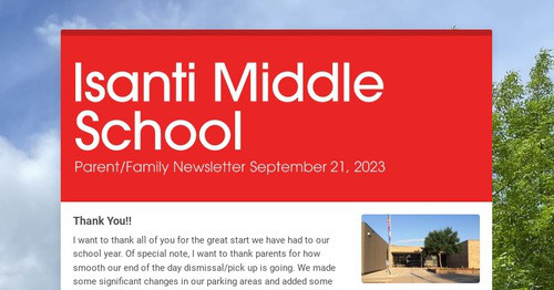 Isanti Middle School | Smore Newsletters