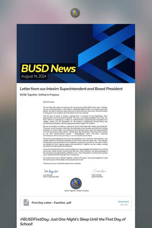 BUSD News