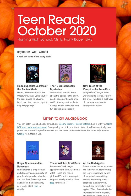 Teen Reads October 2020
