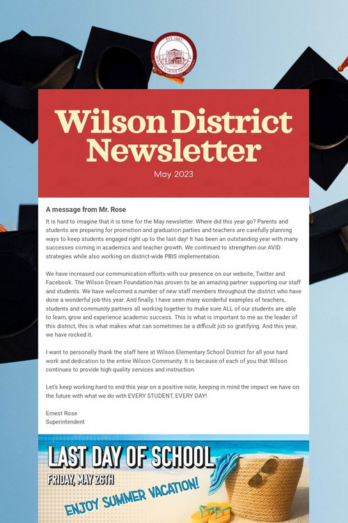 Wilson District Newsletter