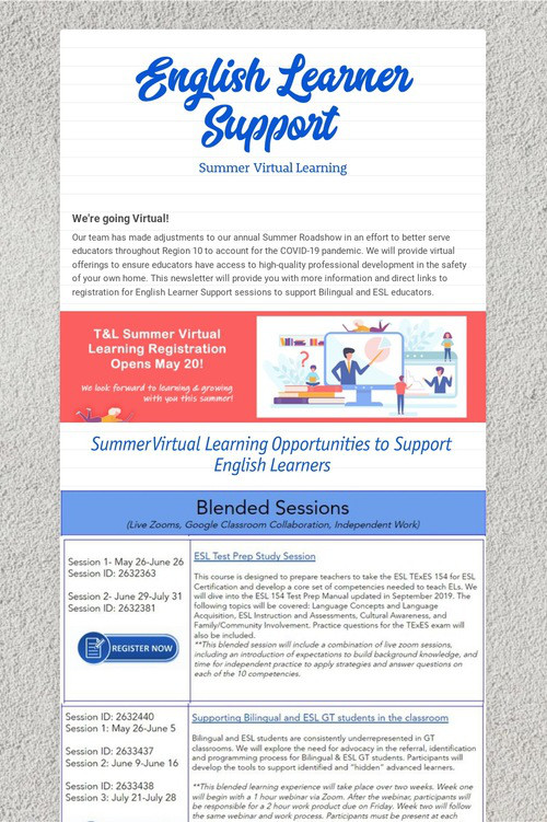 English Learner Support