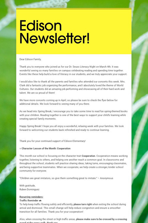 Edison Newsletter!