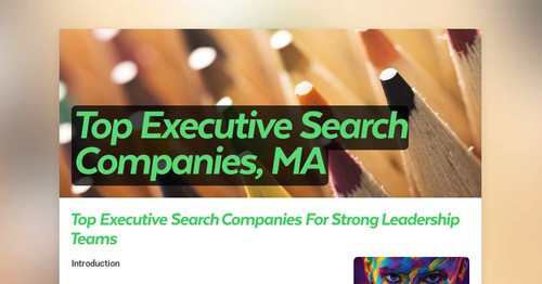 Top Executive Search Companies For Strong Leadersh