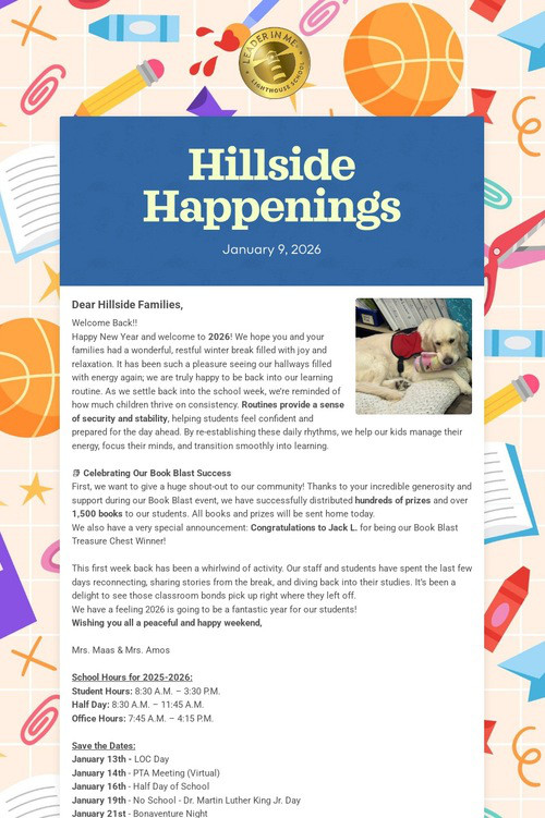Hillside Happenings