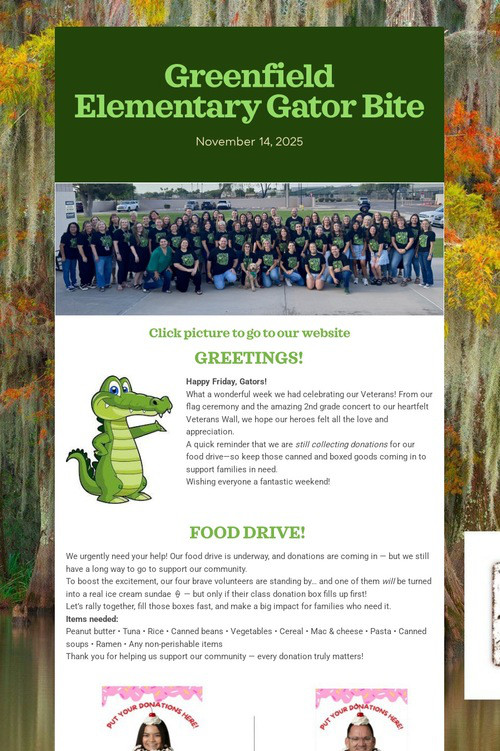 Greenfield Elementary Gator Bite