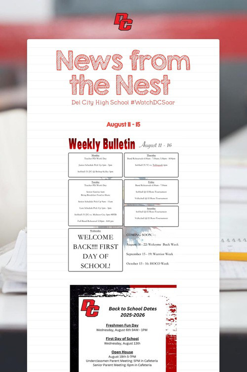 News from the Nest