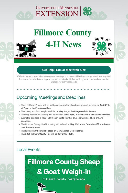 Fillmore County 4-H News