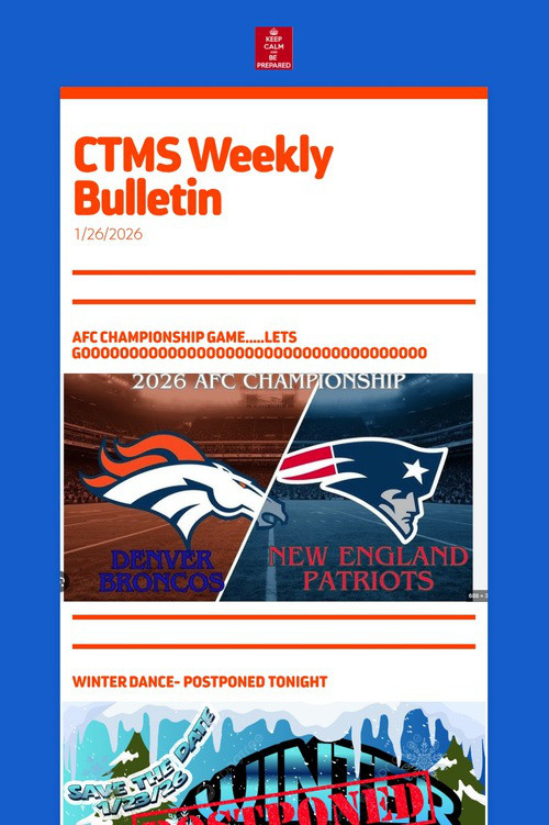 CTMS Weekly Bulletin