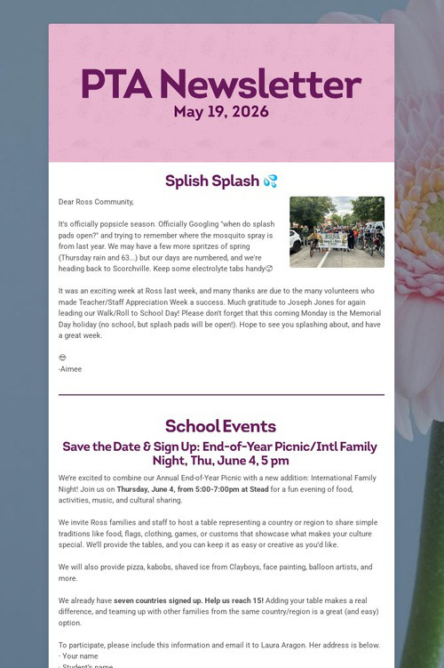PTA Newsletter