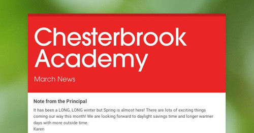 Chesterbrook Academy | Smore Newsletters