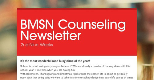 BMSN Counseling Newsletter