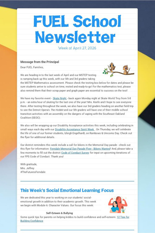 FUEL School Newsletter