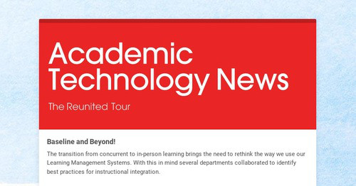 Academic Technology News
