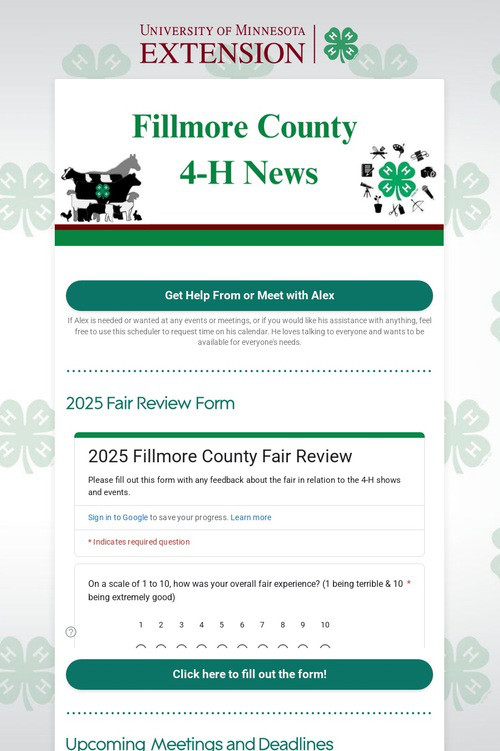 Fillmore County 4-H News