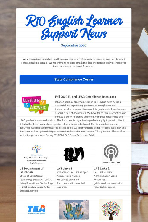 R10 English Learner Support News