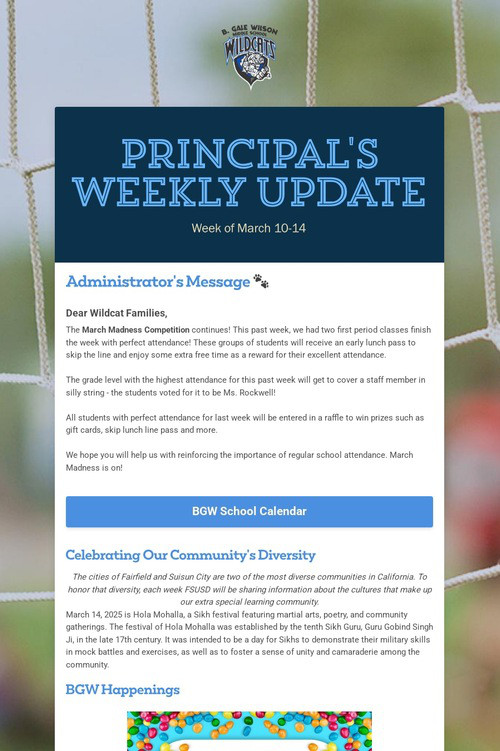 Principal's Weekly Update