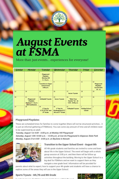 August Events at FSMA