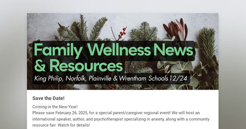 Family Wellness News & Resources