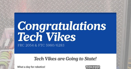 Congratulations Tech Vikes