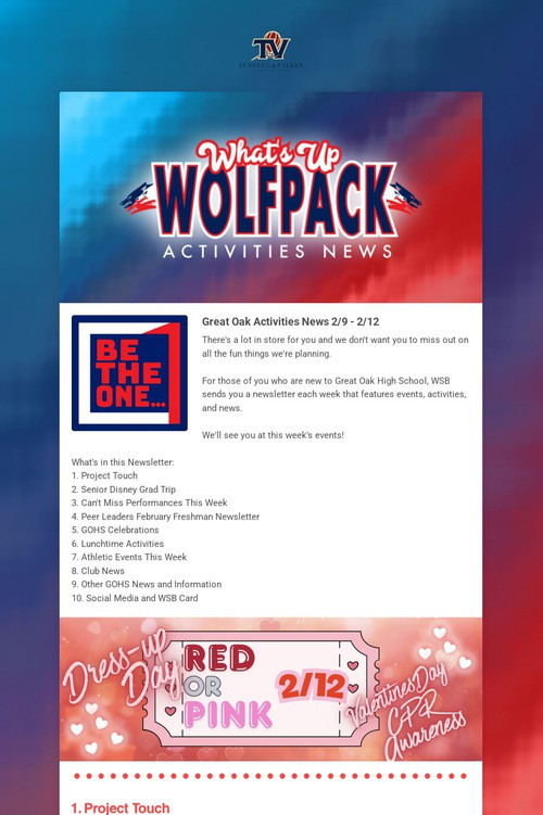 What's Up Wolfpack   2/9 - 2/12