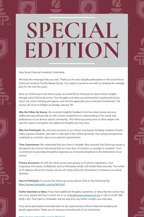 Special Edition-Facility Needs #2