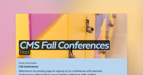 CMS Fall Conferences