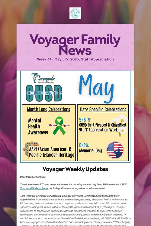 Voyager Family News