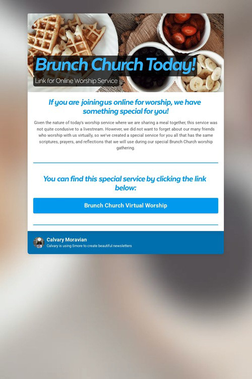Brunch Church Today!