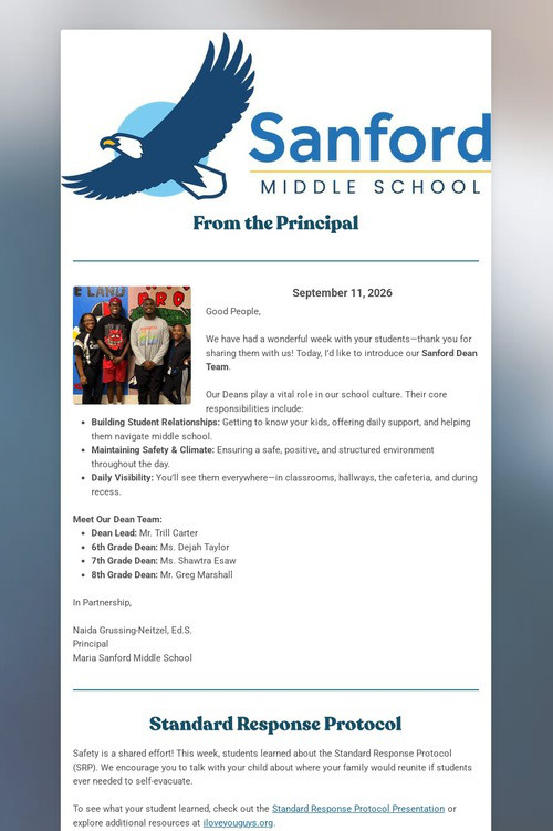 Sanford Family Newsletter Logo