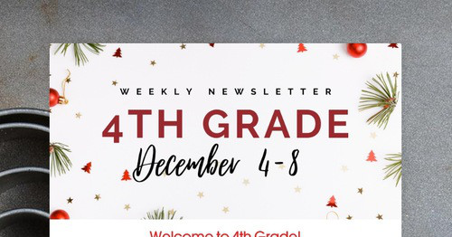 Fourth Grade Weekly Update