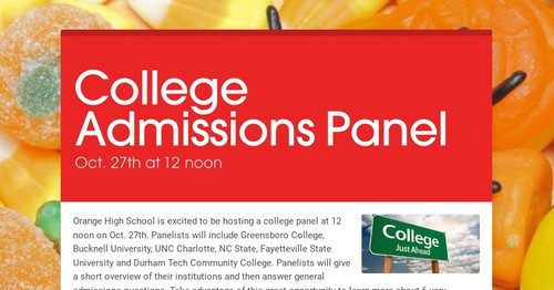 College Admissions Panel | Smore Newsletters