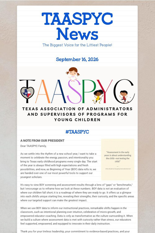 TAASPYC News