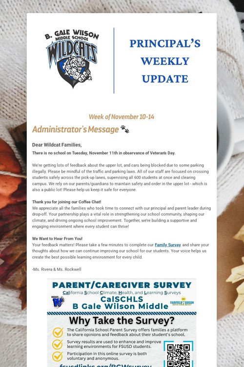 Principal's Weekly Update