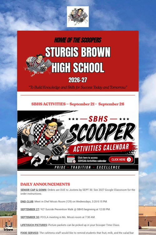 STURGIS BROWN HIGH SCHOOL