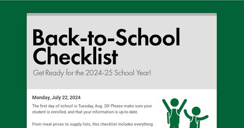 Back-to-School Checklist
