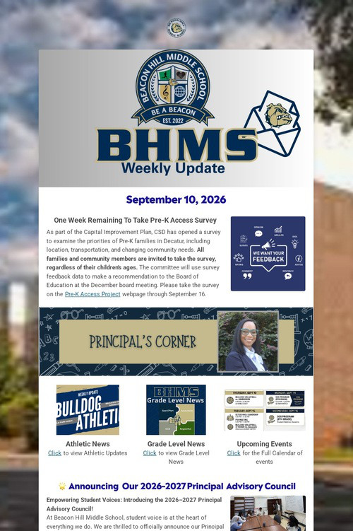 BHMS Weekly Update
