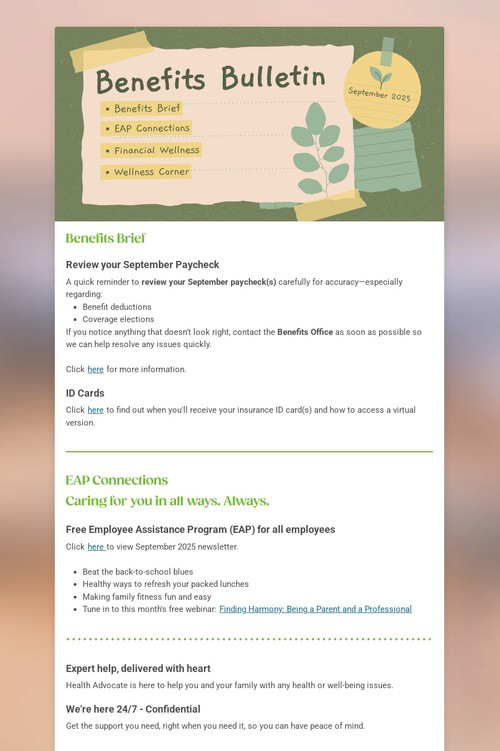 Benefits Bulletin