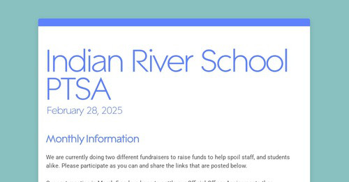 Indian River School PTSA