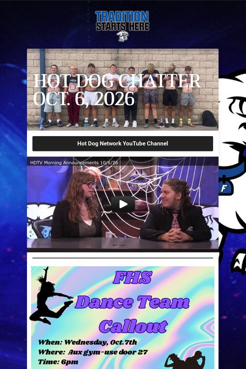 HOT DOG CHATTER OCT. 6, 2026