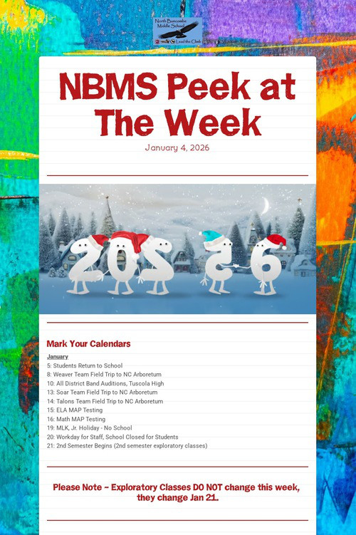 NBMS Peek at The Week