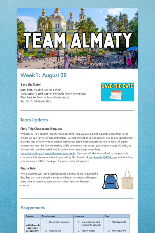 Team Almaty Week 1