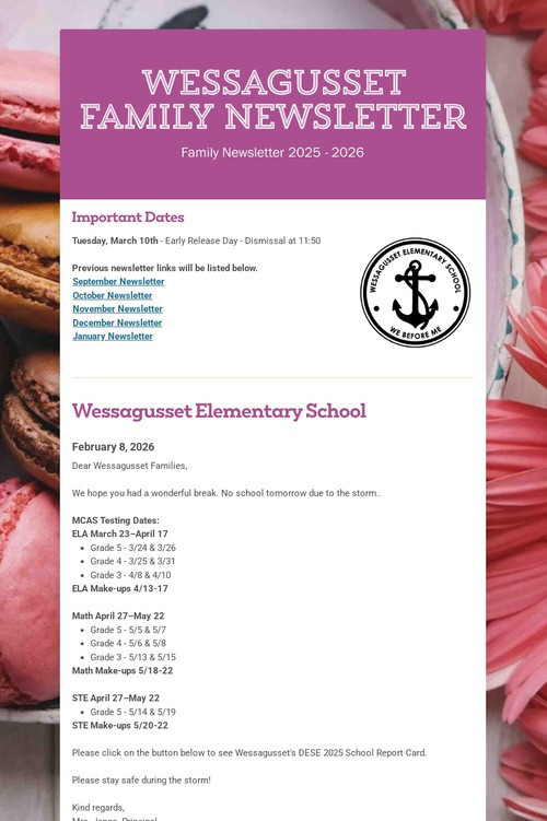 Wessagusset Family Newsletter