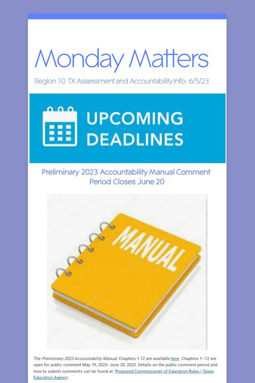 Monday Matters