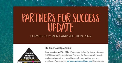 Partners for Success Summer Update