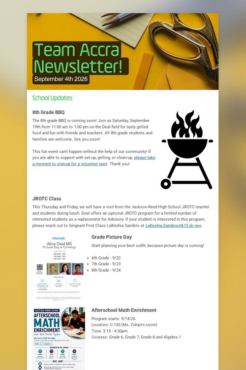 Team Accra Newsletter!
