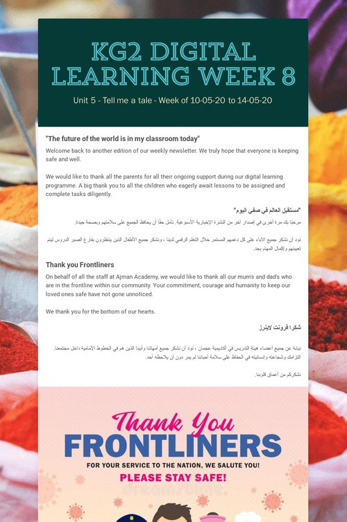 KG2 Digital Learning Week 8