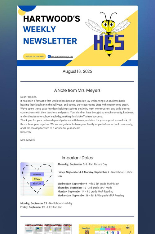 Hartwood's Weekly Newsletter